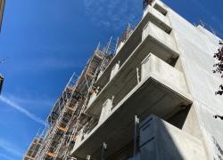 La construction de logements en léger déclin par rapport à l'avant-crise